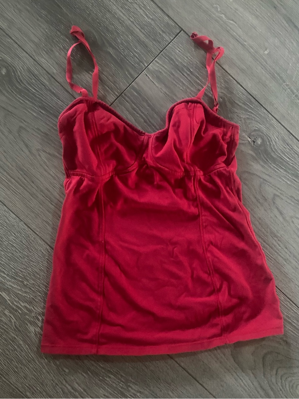 Talula Aritzia Red Spaghetti Strap Bustier Tank Top